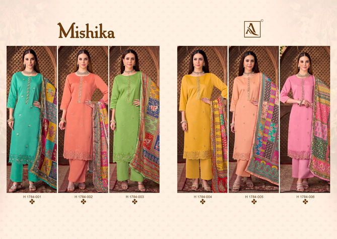 Mishika By Alok Suit Zam Fancy Dress Material Wholesale Shop In Surat